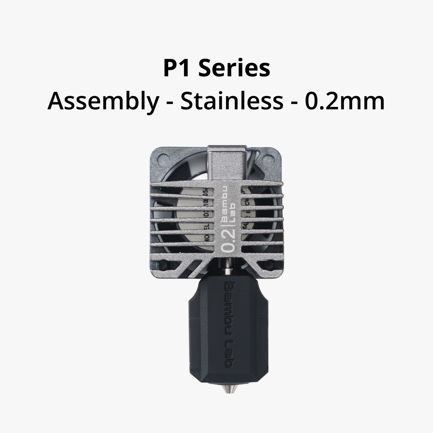 Complete Hotend Assembly with Stainless Steel Nozzle 0.2mm compatible with P1P, P1S