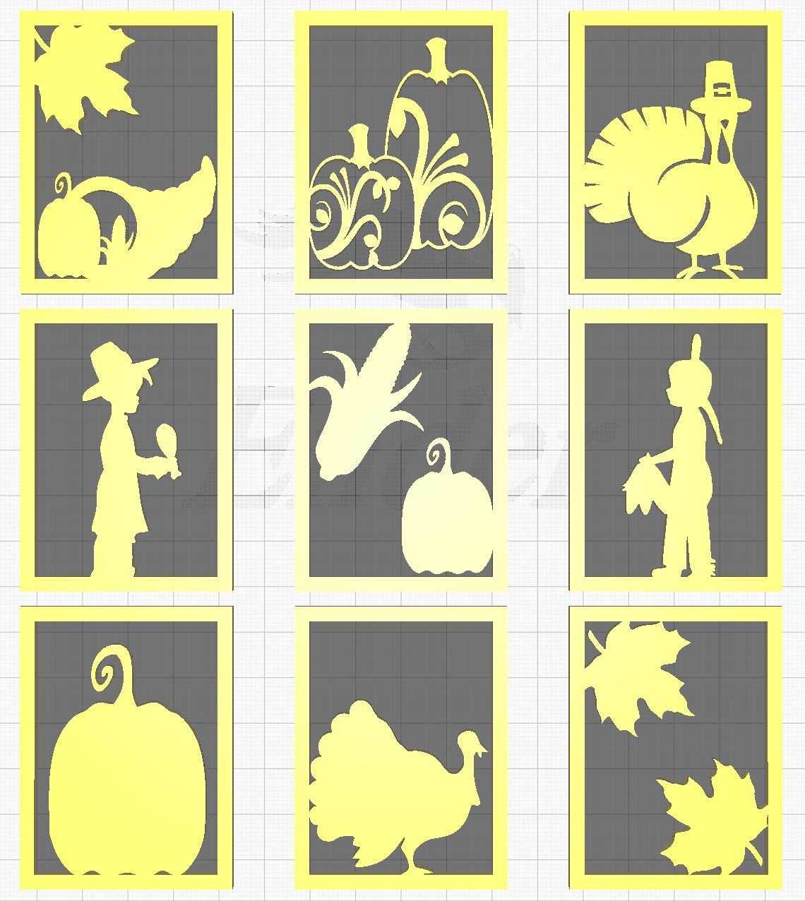 Thanksgiving Lithophane Inserts