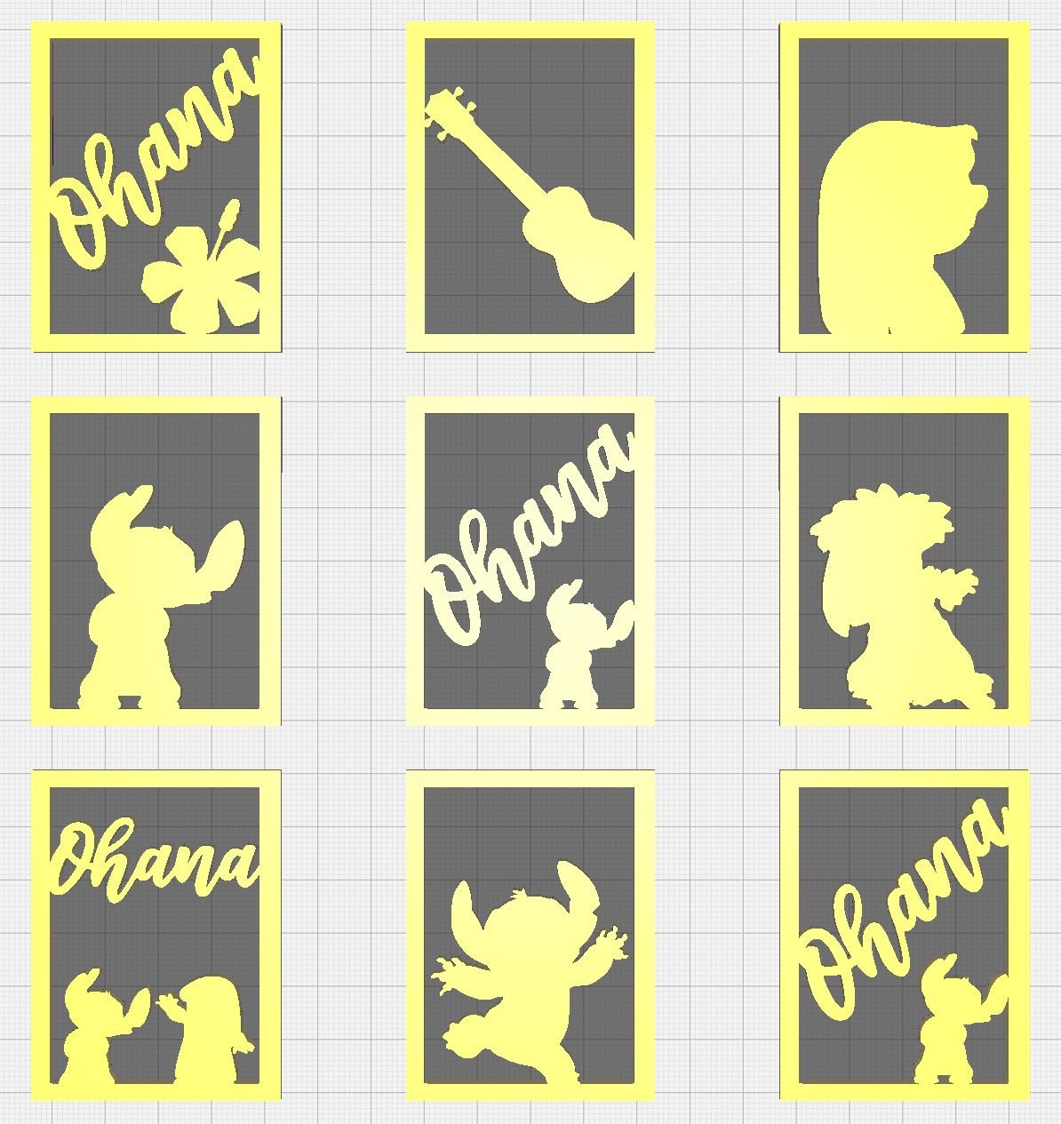 Lilo and Stitch Lithophane Inserts