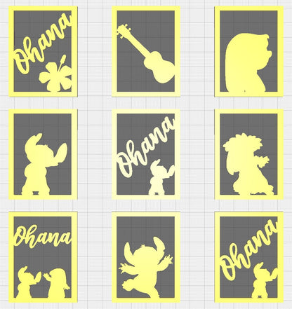 Lilo and Stitch Lithophane Inserts