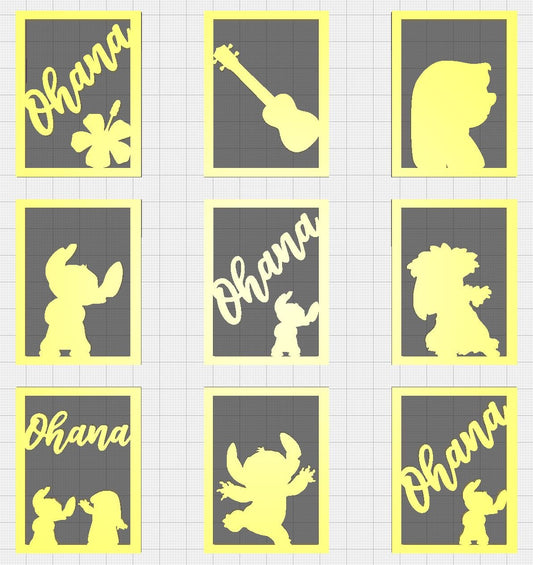 Lilo and Stitch Lithophane Inserts