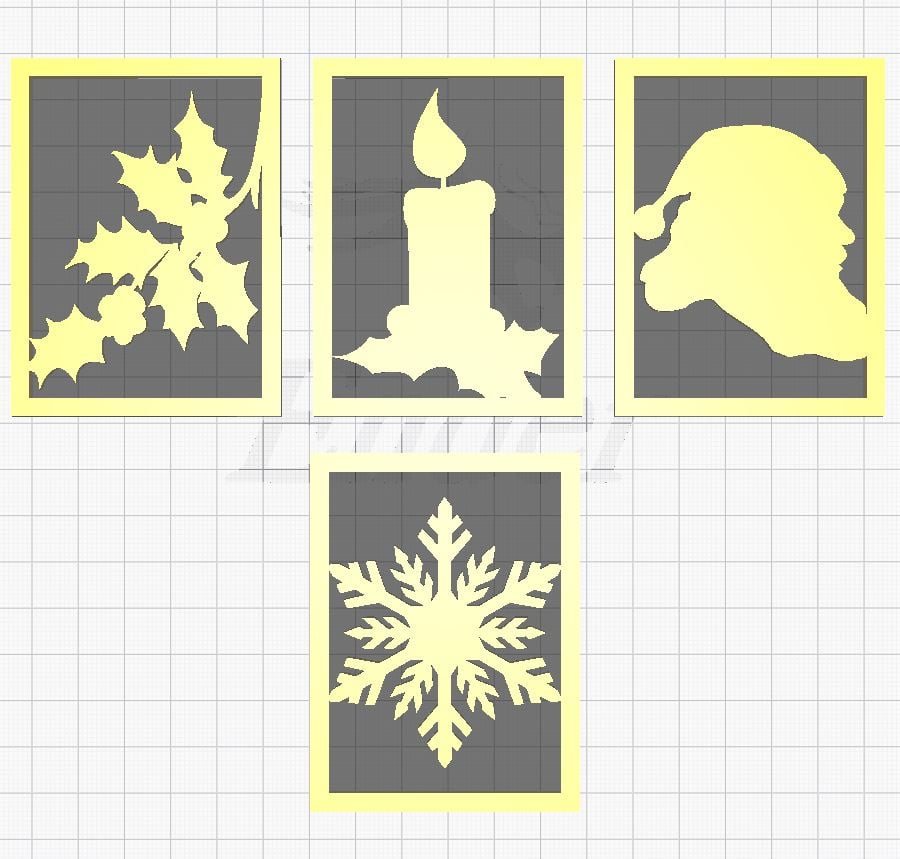 Christmas Lithophane Inserts
