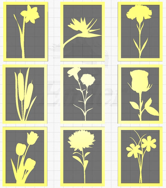 Flower Lithophane Inserts