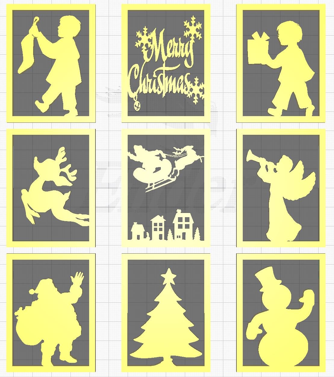 Christmas Lithophane Inserts