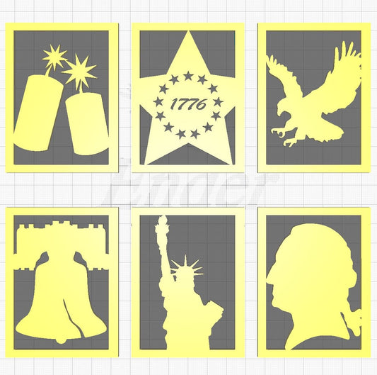 4th Of July Lithophane Inserts