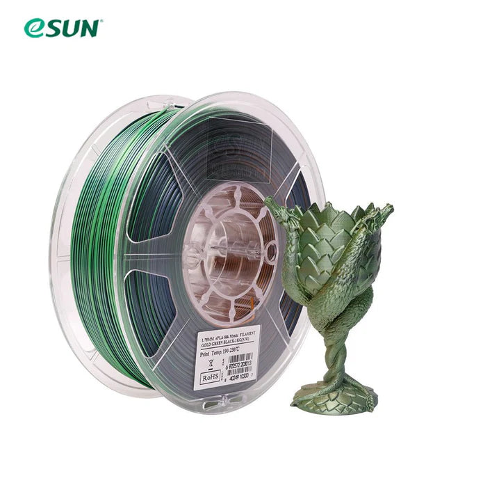 eSun PLA Mystic Triple Colour Silk PLA 3D Print Filament 1.75mm 1kg