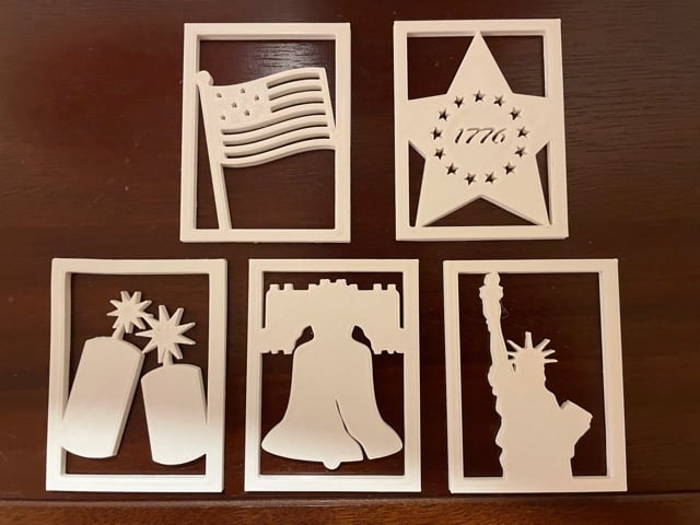 4th Of July Lithophane Inserts