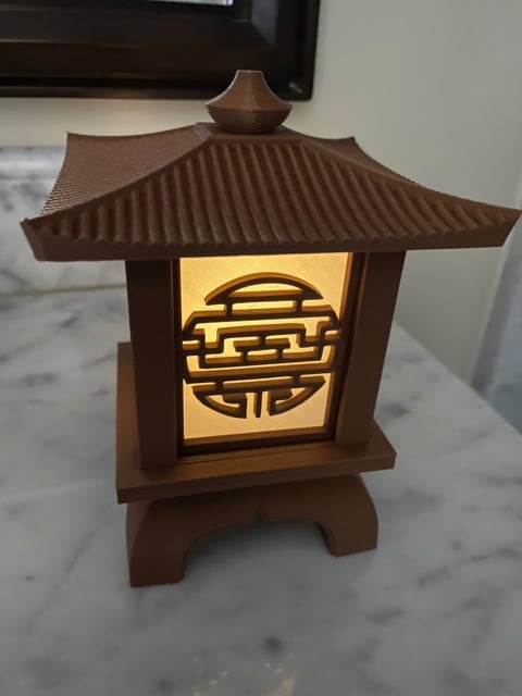 Japanese Garden Lithophane Lantern
