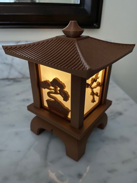 Japanese Garden Lithophane Lantern