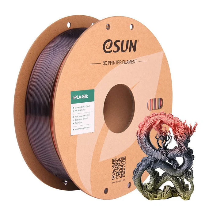eSun Rainbow Silk PLA 3D Print Filament 1.75mm 1kg