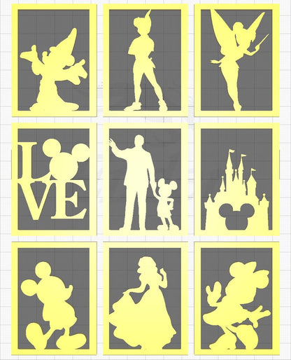 Disney Lithophane Inserts