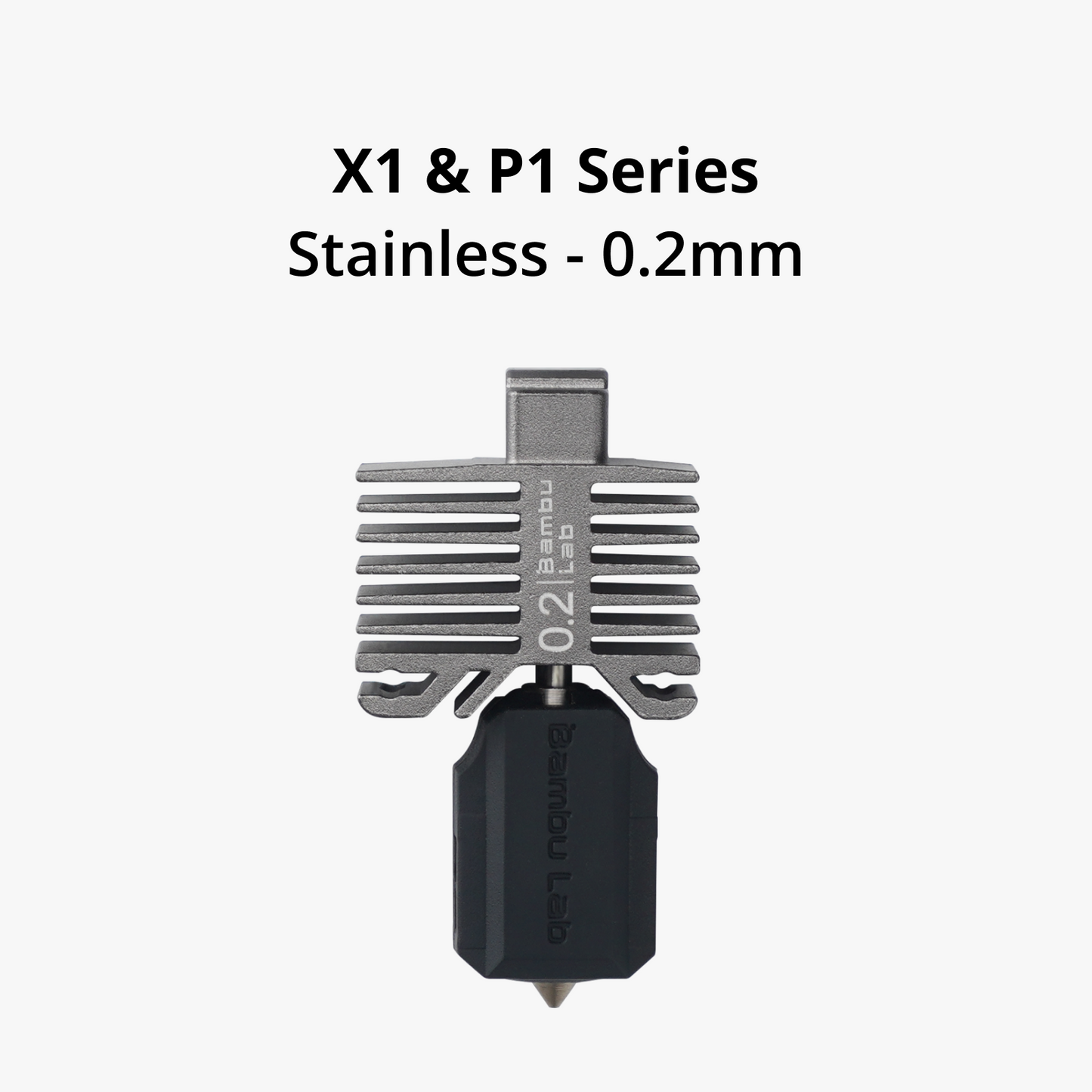 Stainless Steel Nozzle 0.2mm compatible with P1P, P1S, X1C