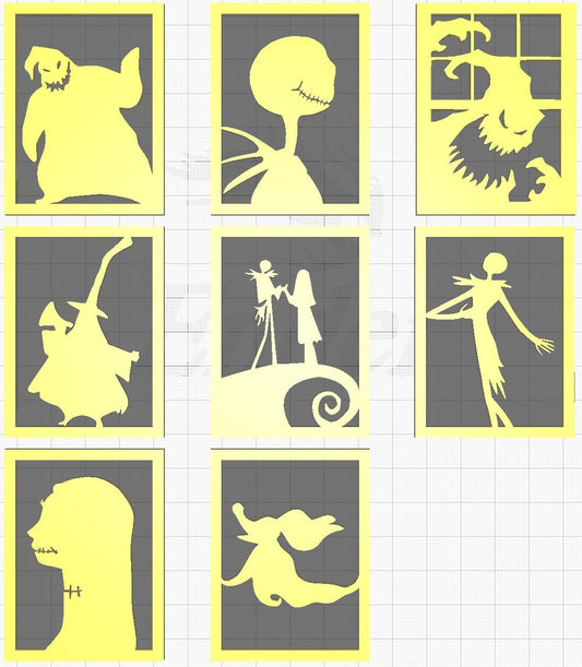 Nightmare Before Christmas Lithophane Inserts