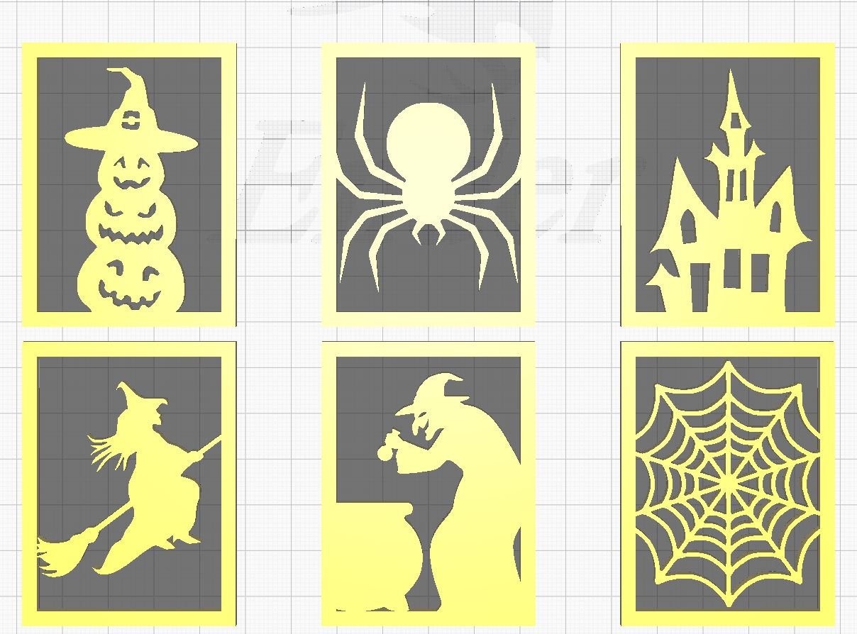 Halloween Lithophane Inserts