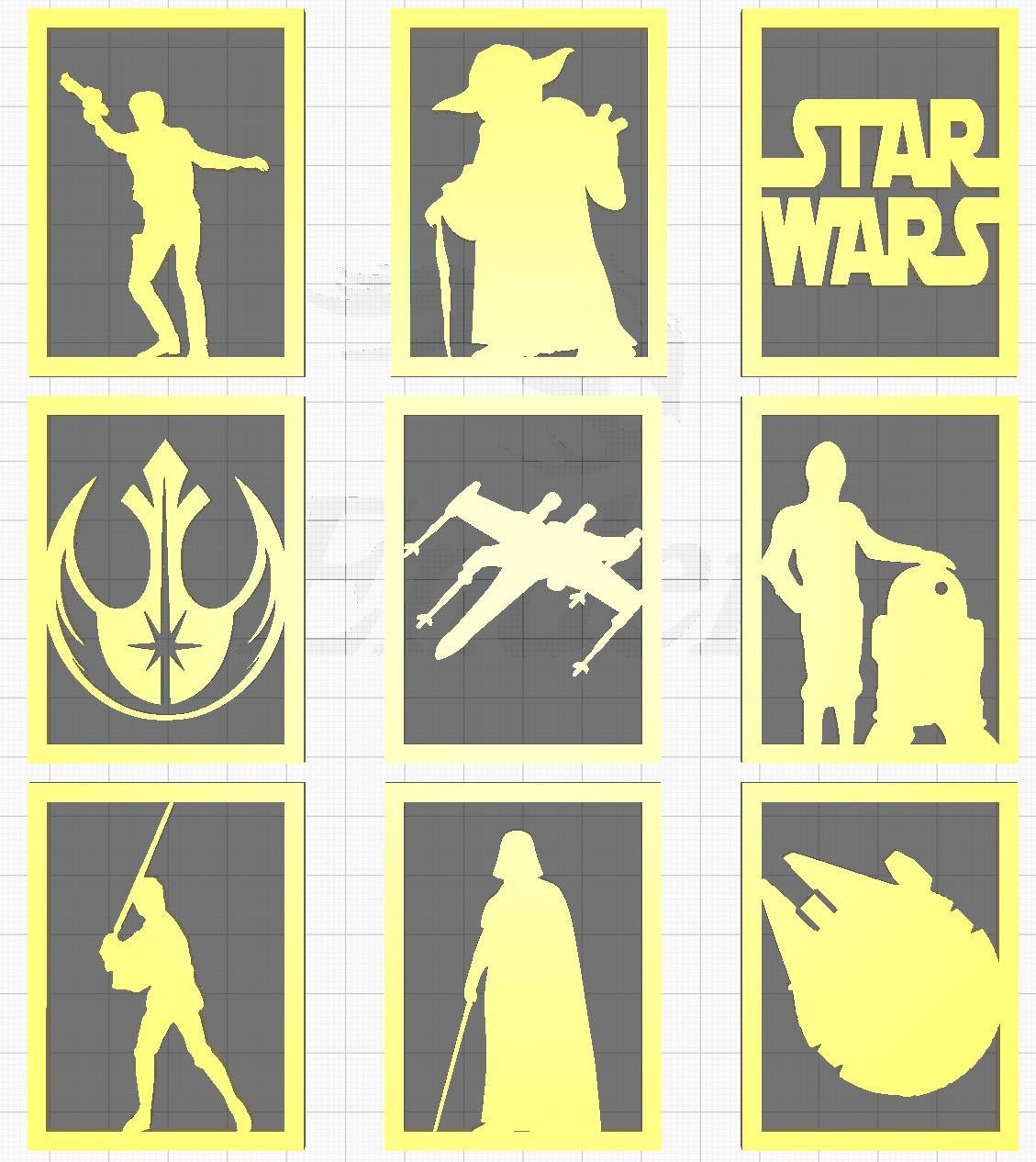 Star Wars Lithophane Inserts