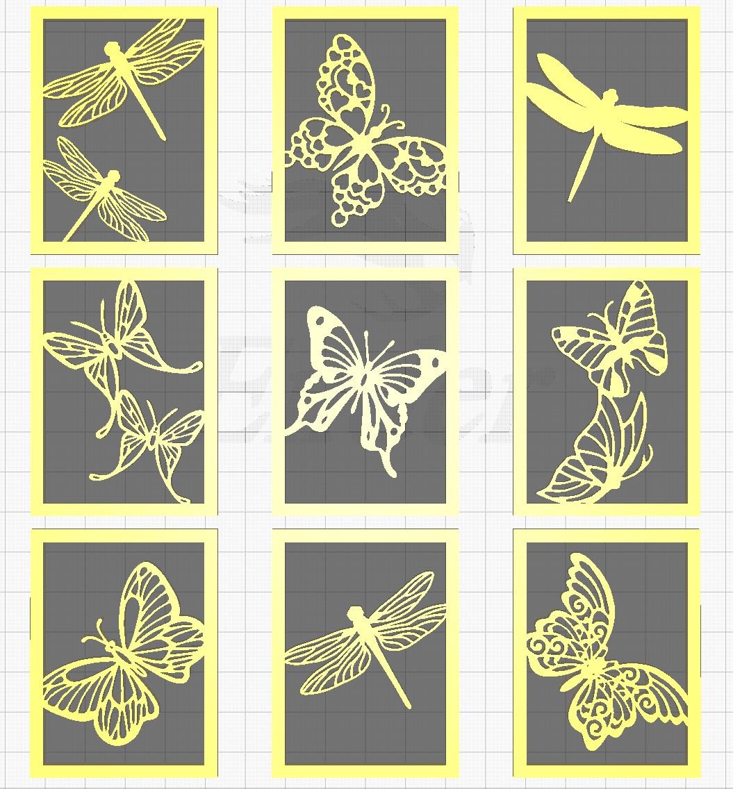 Butterfly Lithophane Inserts