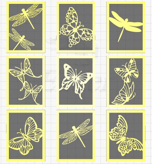Butterfly Lithophane Inserts