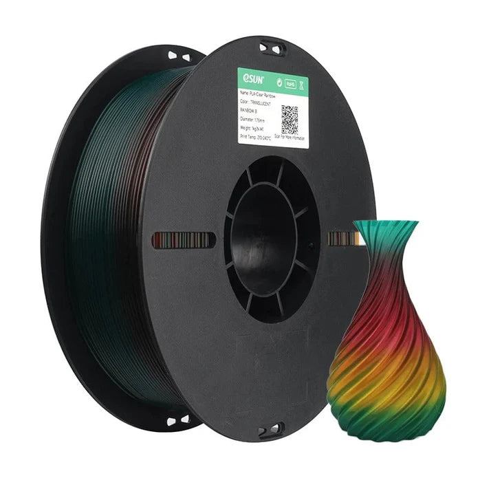 eSun PLA-Clear Rainbow 3D Print Filament 1.75mm 1kg