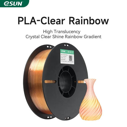 eSun PLA-Clear Rainbow 3D Print Filament 1.75mm 1kg