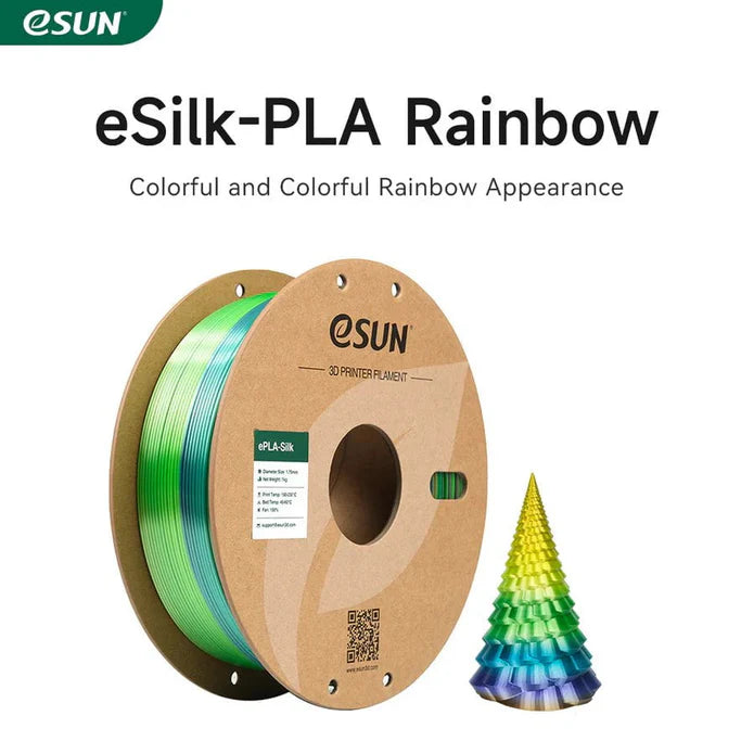 eSun Rainbow Silk PLA 3D Print Filament 1.75mm 1kg