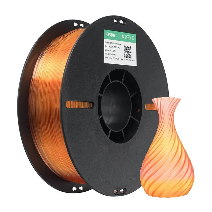 eSun PLA-Clear Rainbow 3D Print Filament 1.75mm 1kg