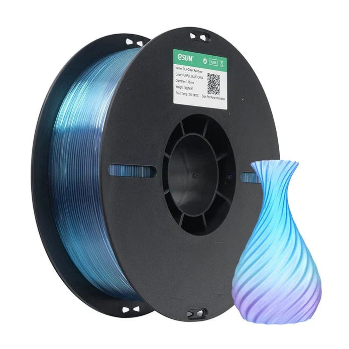 eSun PLA-Clear Rainbow 3D Print Filament 1.75mm 1kg