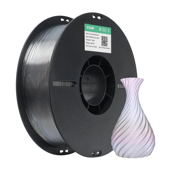 eSun PLA-Clear Rainbow 3D Print Filament 1.75mm 1kg