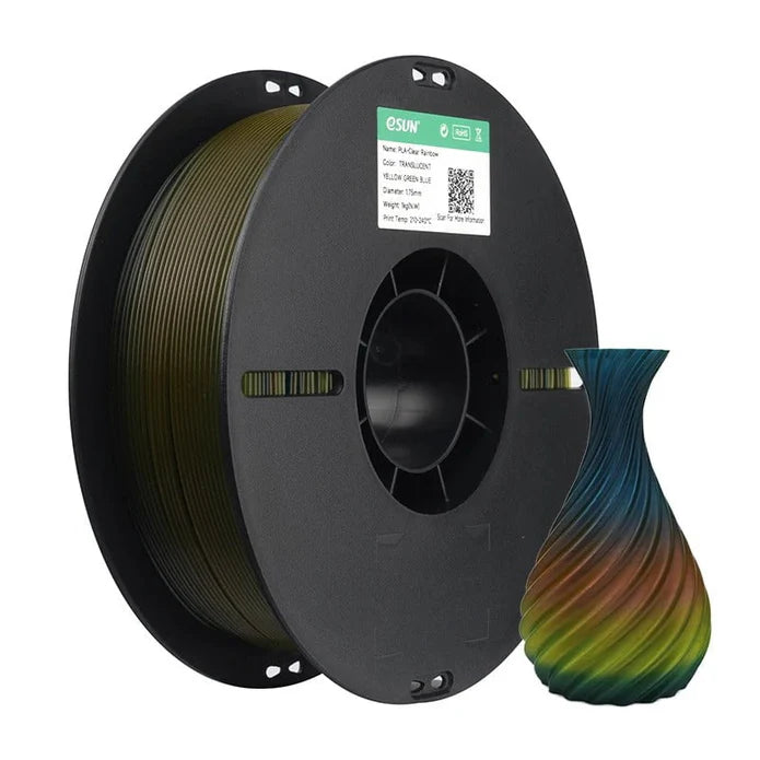 eSun PLA-Clear Rainbow 3D Print Filament 1.75mm 1kg