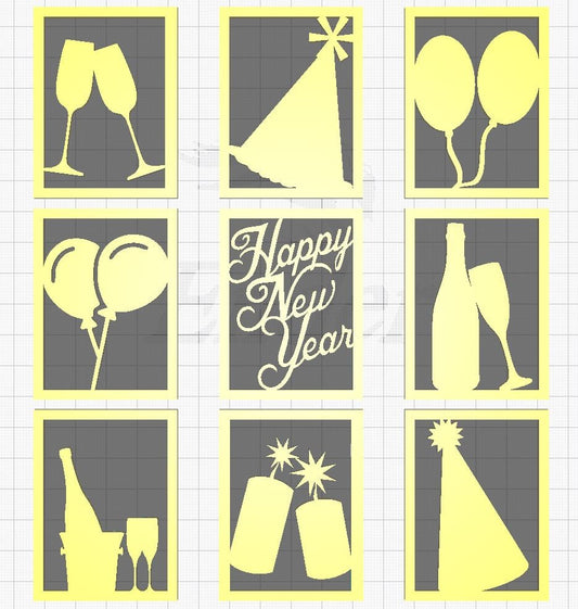 New Years Lithophane Inserts